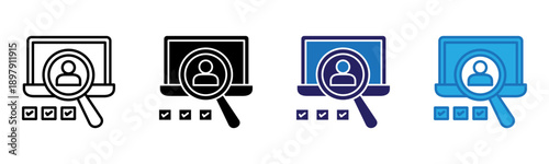 Evaluation Icon Multi Style Vector Illustration