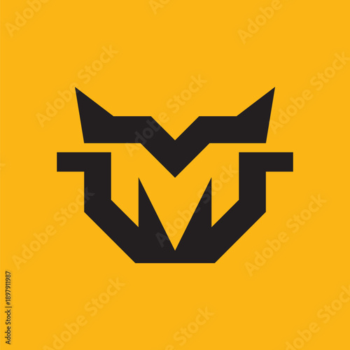 Letter M Bull Business Logo