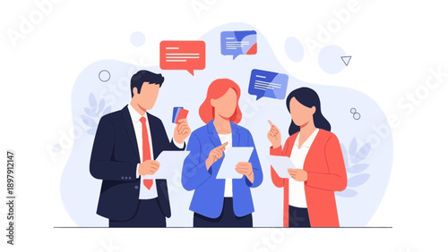 Diverse team collaborating on ideas, business communication, and project planning