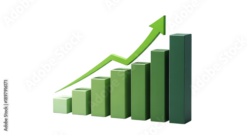 Green bar chart with upward trend arrow isolated on transparent background Free Download Green bar chart with upward trend arrow isolated on transparent background - GFXLoad