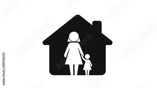 Family home and child safety concept.