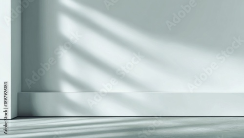 Wallpaper Mural A minimalist interior scene featuring a light-colored wall and soft shadows creating a serene atmosphere. Torontodigital.ca
