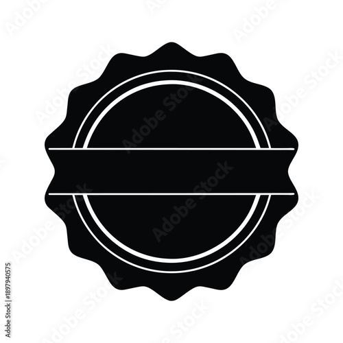 Label With Layered Folds Vector Illustration