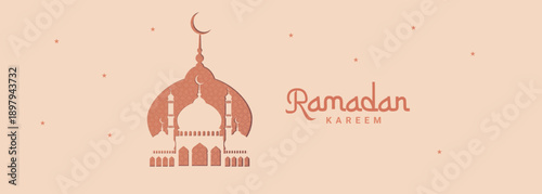 Ramadan Kareem concept Islamic template vector Illustration.