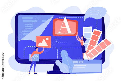 vector illustration of a computer