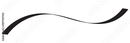 Abstract flowing wave calligraphy Curve lines minimalist background. Minimal abstract illustration of smooth black flowing lines on white background, symbolizing motion, elegance, and modern design . 
