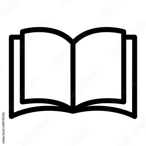 Open book with blank pages for learning and education