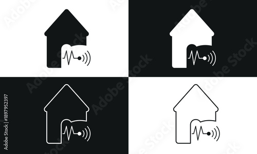 Home signal wifi icon set