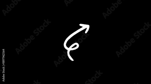 Animated hand-drawn arrows showing motion, direction, curves, turns, and flow—ideal for video transitions, highlights, guidance, and visual emphasis.