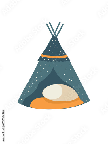 warm cozy fabric teepee for children interior