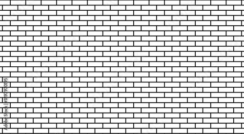 Brick wall background, pattern, seamless. Vector illustration 