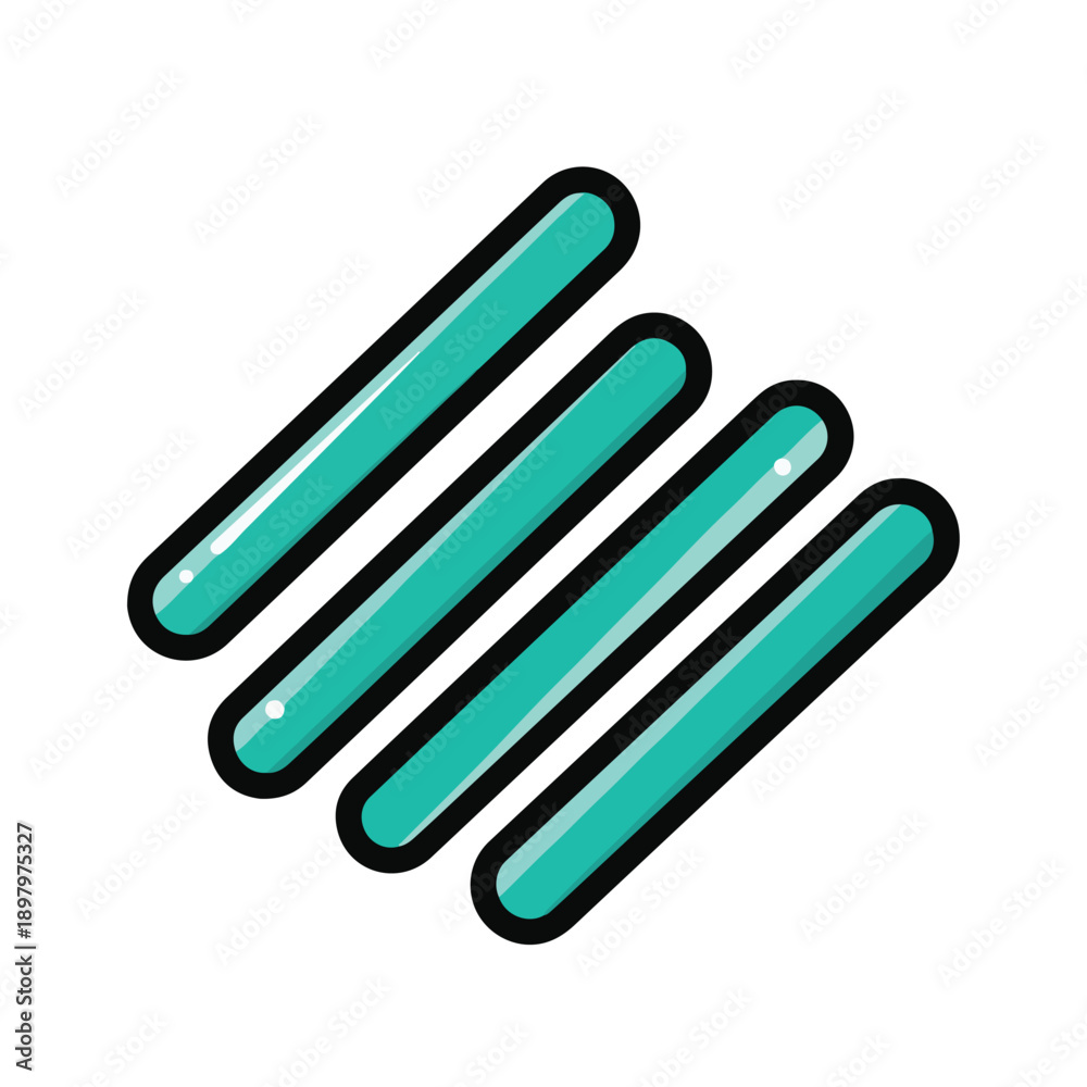 Obraz premium Graphic design with four teal bars