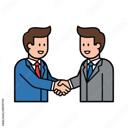 Two businessmen shaking hands
