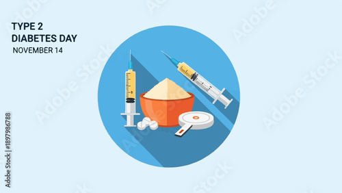 Type 2 Diabetes Day, November 14 medical supplies for treatment