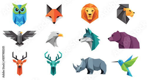 Set of funny cartoon animals and birds featuring a spooky Halloween cat, bat, and ghost with orange pumpkins and autumn hats in a colorful vector illustration icon design