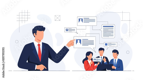 Recruitment and Hiring Process - Business Meeting and Job Applications