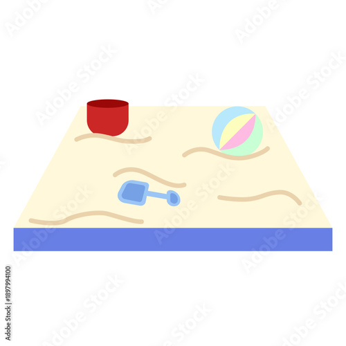Playground sandbox flat element