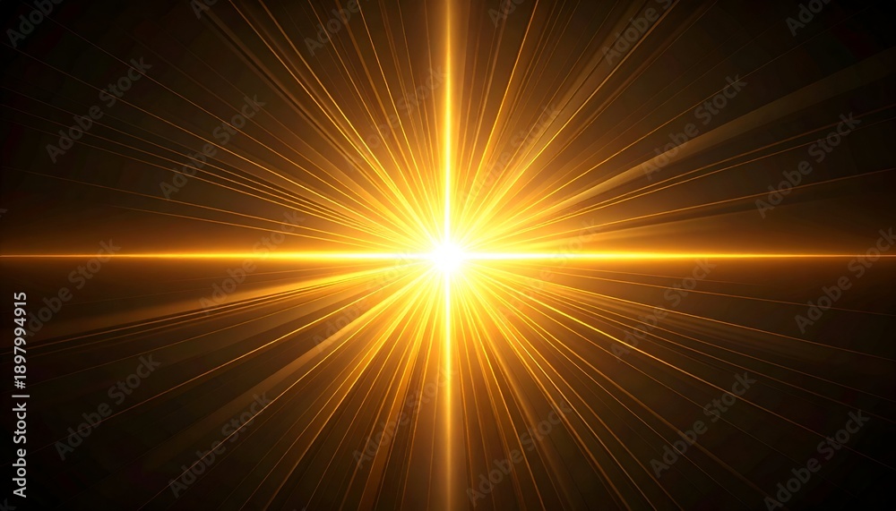 Obraz premium A bright, golden cross of light emanating from a central point