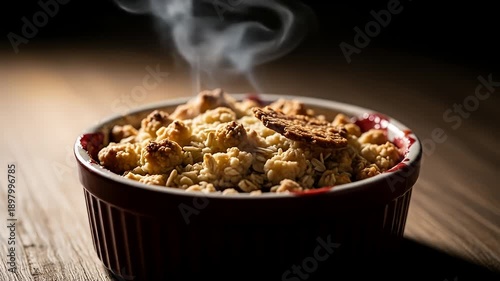 Hot Berry Crumble - A Delicious Dessert Fresh from the Oven.