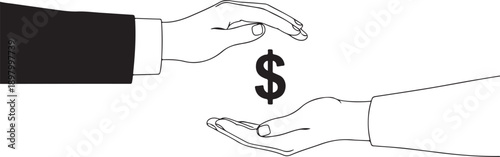 vector illustration of a hand holding something