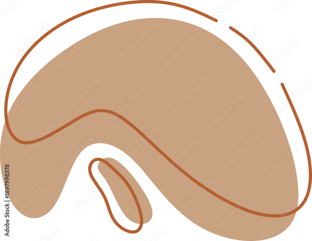 Obraz premium Abstract Organic Shape Decoration
