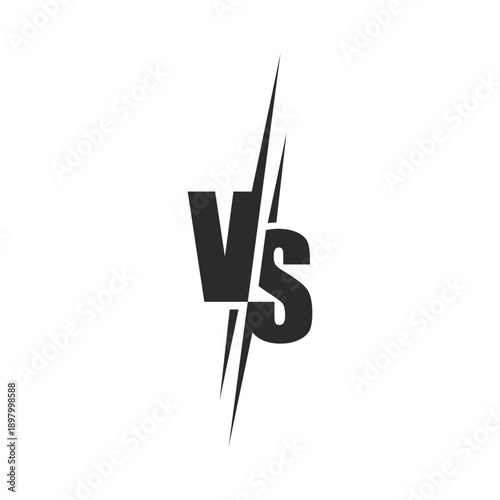 VS Letter Drawing Style Design Icon, Versus, Fight, Competition Logo
