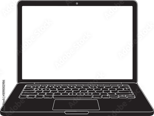 laptop computer isolated on white