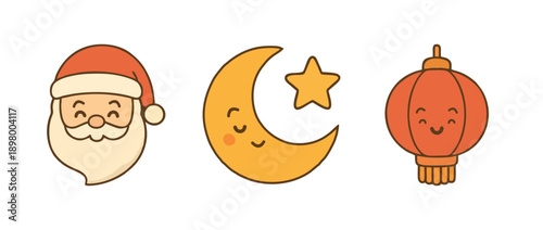 Religious and Cultural Symbol Icon Set