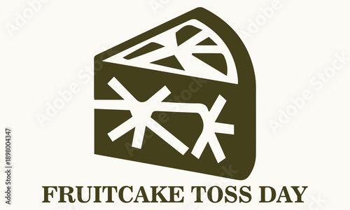Fruitcake Toss Day Icon. Fruitcake Toss Day Vector Illustration, Fruitcake Toss Day Logo Art