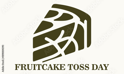 Fruitcake Toss Day Icon. Fruitcake Toss Day Vector Illustration, Fruitcake Toss Day Logo Art