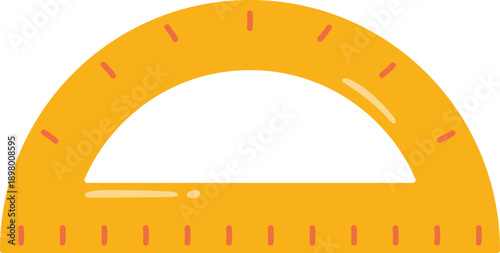 Colorful Yellow Protractor, Laboratory Equipment