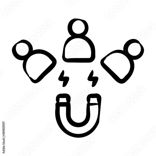 Lead Management Icon - Handdrawn