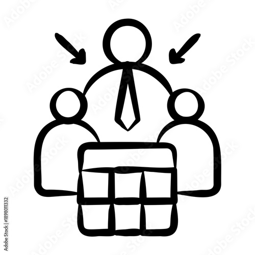 Meeting Scheduler Icon - Handdrawn