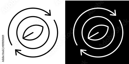 Sustainability In White and Black Background