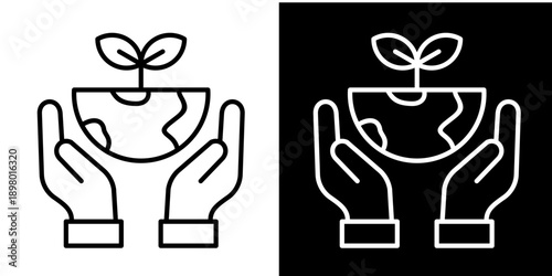 Biodiversity In White and Black Background