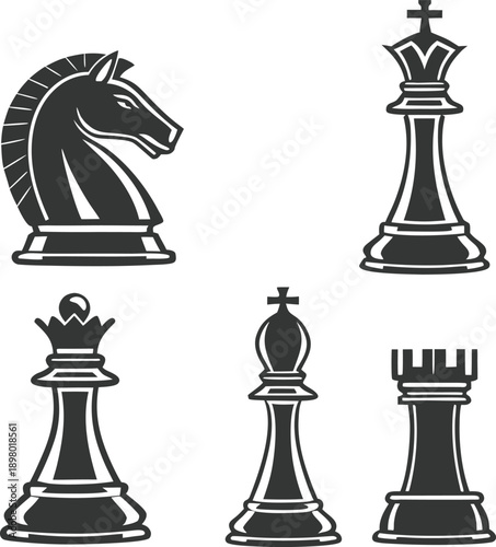 black chess pieces