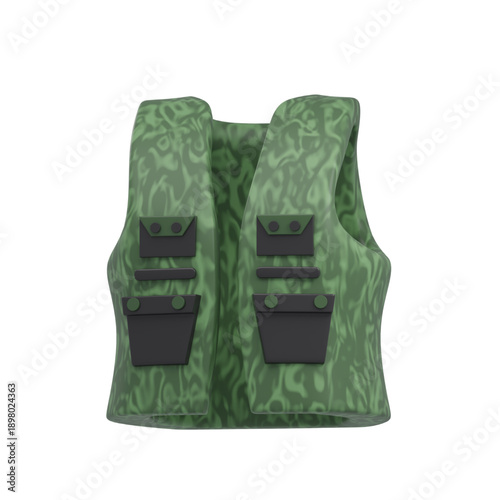 Camouflage Utility Vest with Multiple Pockets for Outdoor Activities and Gear Storage
