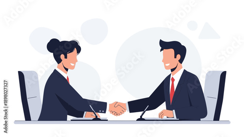 Business partners shaking hands, agreement, successful deal, collaboration, corporate meeting