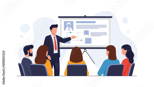 Business Presentation Meeting - Speaker Training Audience Employees