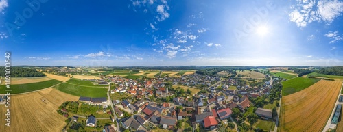 Konstfotografi Ausblick auf den Geopark Ries im schwäbischen Donau-Ries rund um Gosheim im Somm