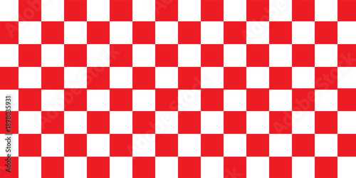 Textured red checkered tablecloth vector background isolated on white. vecto eps 10