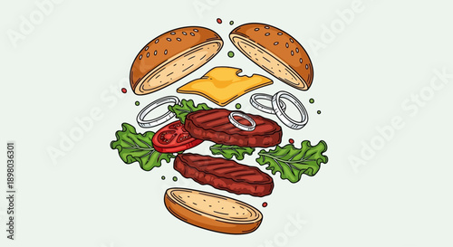 Koleksi Ilustrasi Makanan Asia: Sushi, Ramen, Dim Sum, dan Hidangan Populer Lainnya