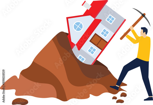 Social media illustration, business concept, web design

