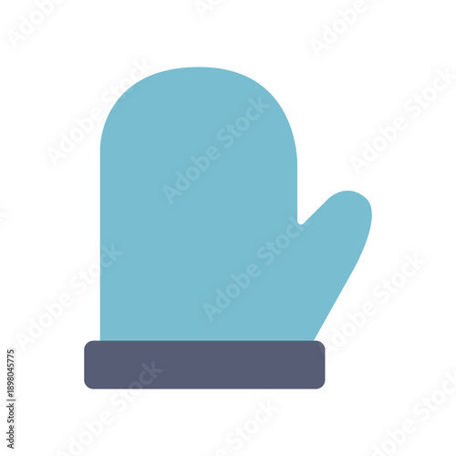 Blue Winter Mitten Icon