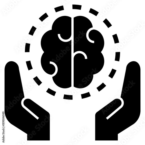 hand holding a brain