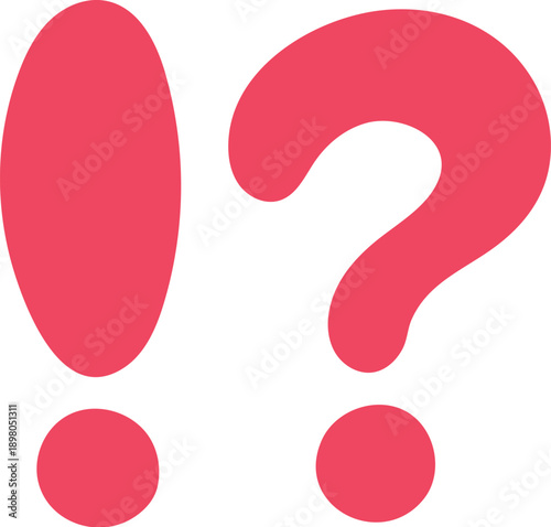 手書きのゆるい！？　絵文字　赤い　ベクターイラスト素材