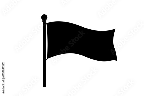 Vászonkép black flag vector
