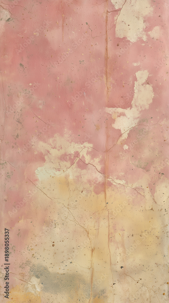 Fototapeta premium Sun Faded Fresco Wall Texture Blush Mineral Abstract