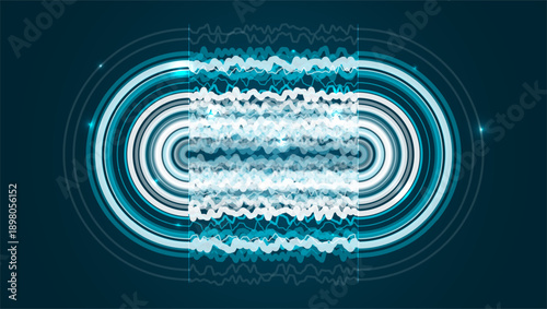 Abstract technology visualization. Innovation digital lines. Graphic concept for your design