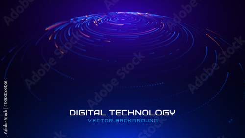 Cyber Big Data Flow Particles Bokeh. Digital Neural Network. Concept of AI Artificial Intelligence Technology Machine Deep Learning. Digital Communication. Science Technology Presentation Vector.